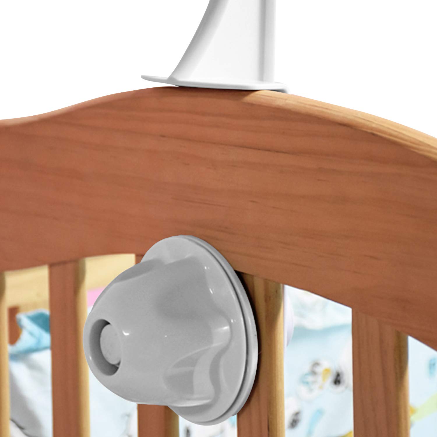 HLEEDUO DIY 27-inch Crib Mobile Arm - Adjustable Baby Mobile Holder for Nursery Decor, Perfect for Newborns & Toddlers (White) - Ideal for Baby Showers, Gender Reveals & Nursery Room Decorations