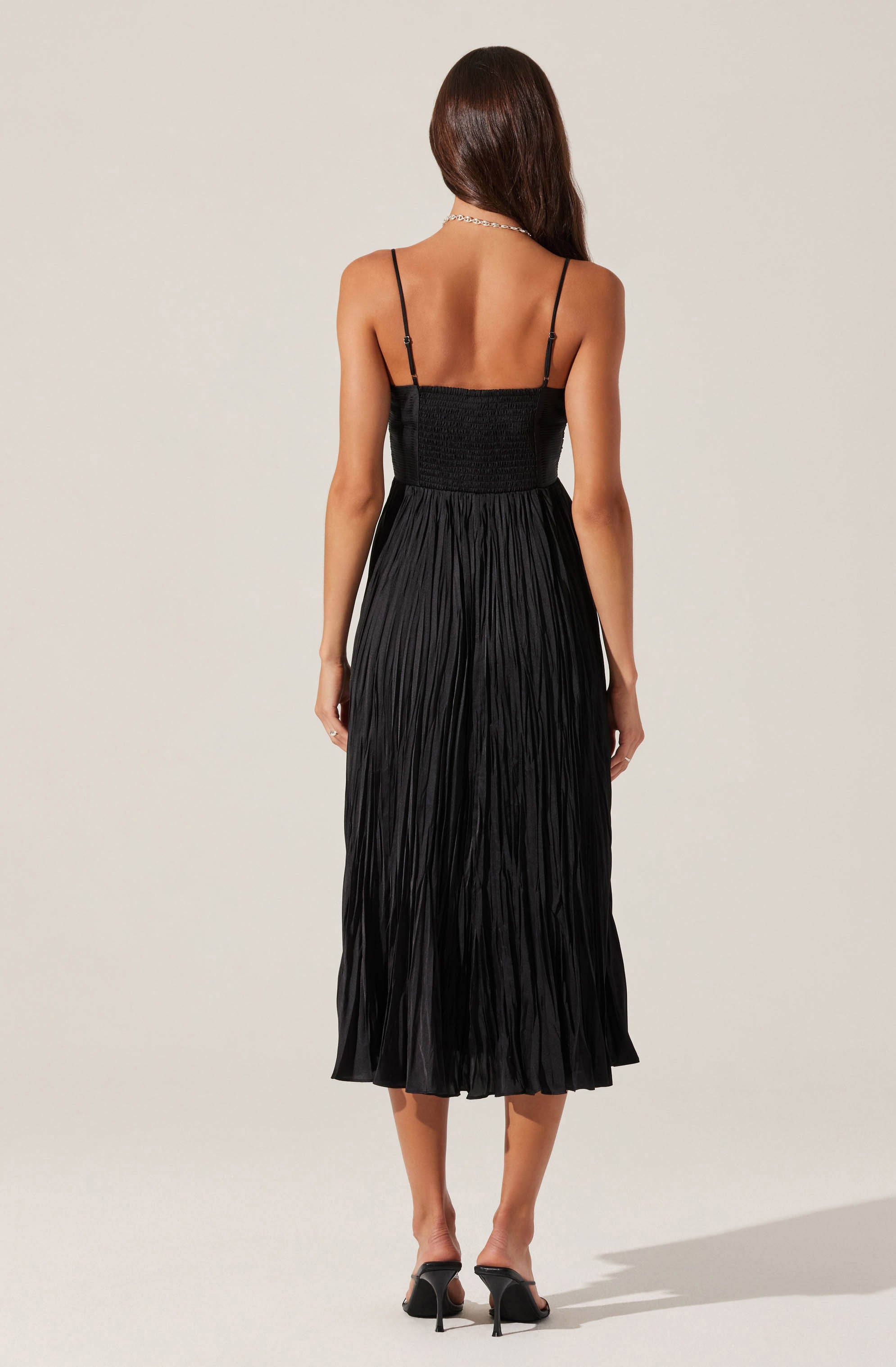 Maeve Pleated Midi Dress for Women - Flowy A-Line Summer Dress with Pockets | Perfect for Office, Date Night & Special Occasions
