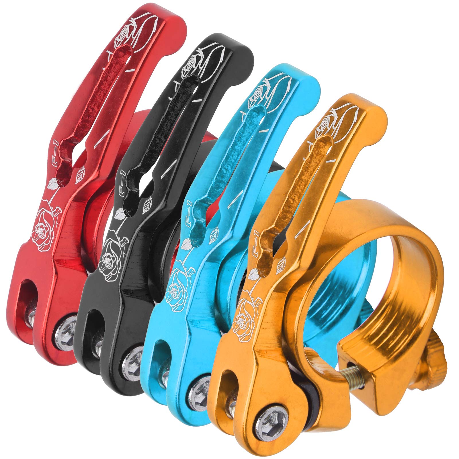 31.8mm Quick Release Bike Seat Clamp - Lightweight Aluminum Seatpost Collar for Mountain & Road Bikes - Perfect for Commuting, Trail Riding & Fitness Cycling
