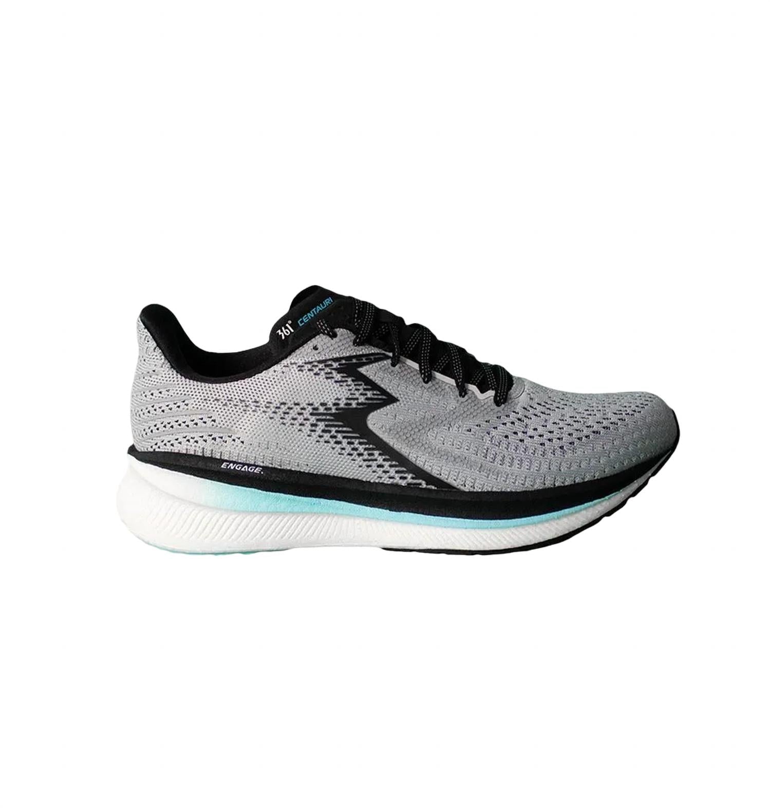 361 Degrees Centauri Women's Running Shoes - Oyster Mushroom/Black - Size 7.5 B Medium | Lightweight Cushioned Sneakers for Jogging, Gym Workouts & Daily Walking