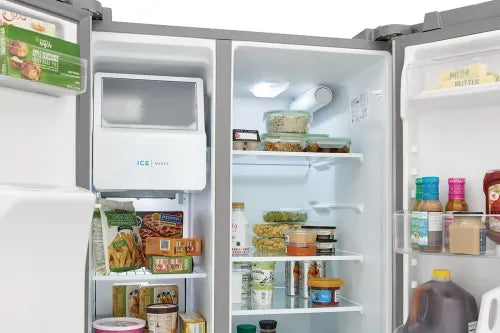 Frigidaire FRSS2623AS 25.6 Cu. Ft. Stainless Steel Side by Side Refrigerator - 36 Inch Standard Depth for Modern Kitchen & Open Floor Plan Homes