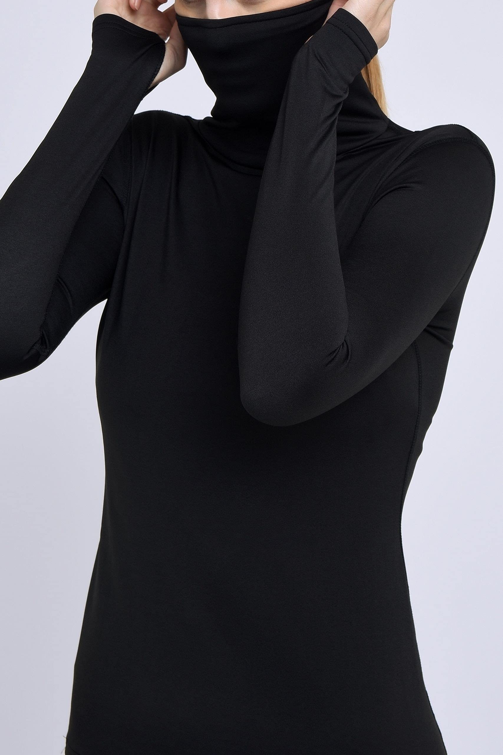 TCA Women's Thermal Running Top - Funnel Neck Warm-Up Shirt for Cold Weather, Winter Jogging & Outdoor Workouts - Moisture-Wicking & Breathable Activewear