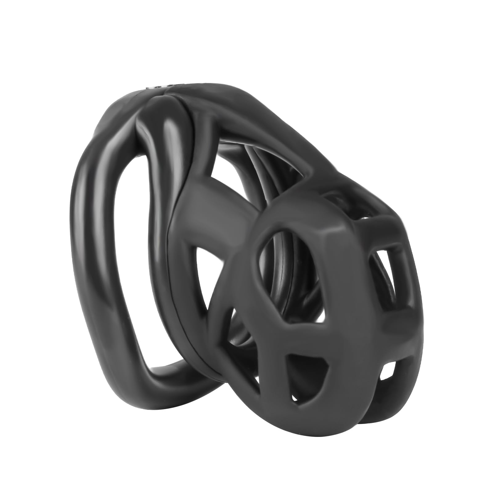 Premium Ergonomic BDSM Chastity Cage - Upgraded Small Lock Core Penis Bondage Device for Men with 4 Adjustable Rings | Comfortable Adult Sex Toy for Long-Term Wear, Couples Play & BDSM Exploration