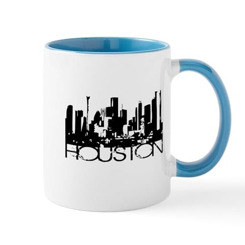 White/Blue Inside - Houston Texas Downtown Graphi Mug