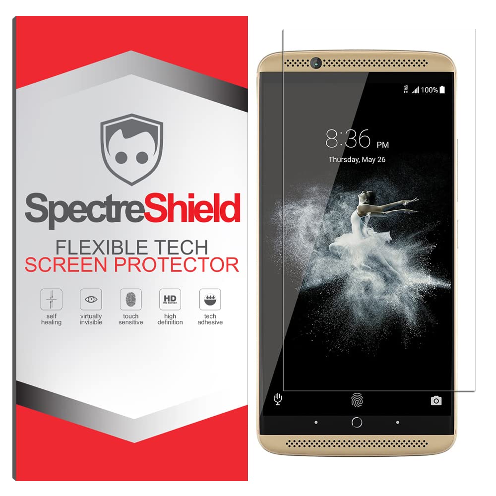 ZTE Axon 7 Screen Protector (2016 Model) - Spectre Shield Case-Friendly Flexible TPU Film - Full Coverage Clear Protection for Daily Use & Outdoor Activities