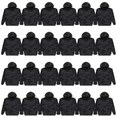 24 Pack Black Camo Hoodies