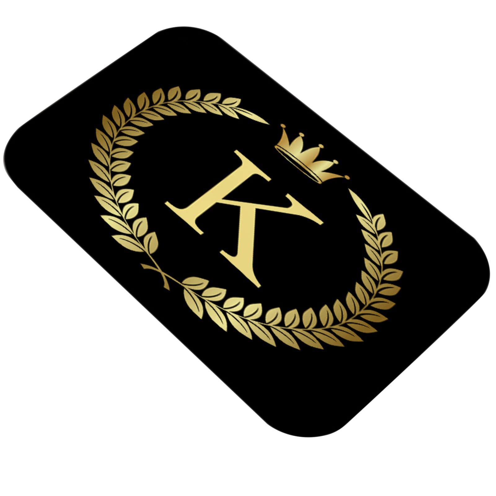 Premium Flannel Carpet - Soft, Easy to Clean Golden Black Letter Area Rug for Living Room, Bedroom & Home Decor | Non-Slip Floor Mats for Home Supplies