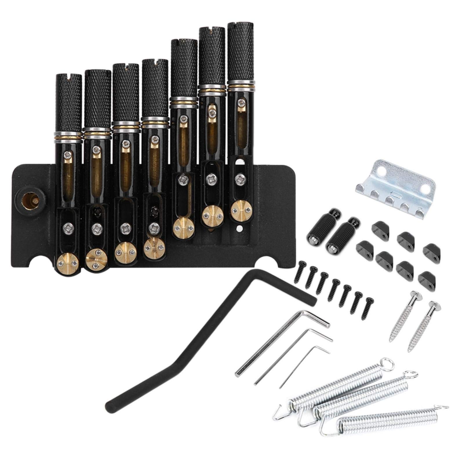 7-String Headless Electric Guitar Bridge Kit - Black Professional Upgrade for Extended Range Guitars | Perfect for Metal, Rock & Studio Recording Musicians