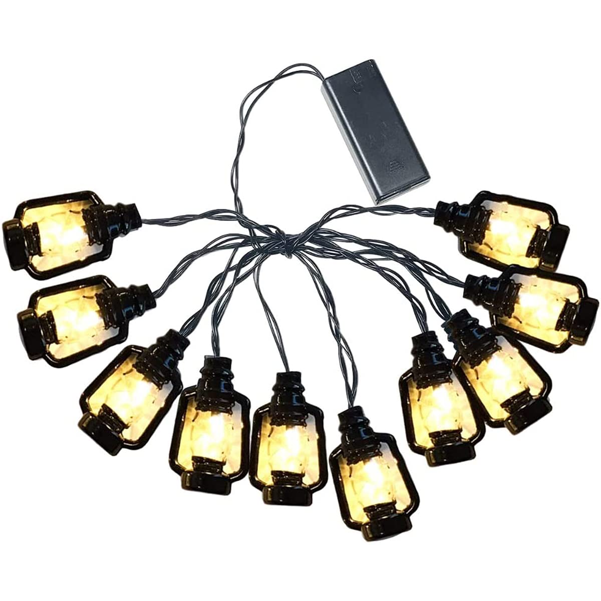 Merdian Point Mini LED Lantern String Lights - 10 Lights for Indoor/Outdoor Party, Patio, Holiday & Wedding Decorations - Perfect for Backyard, Garden, Christmas Tree & Bedroom Ambiance