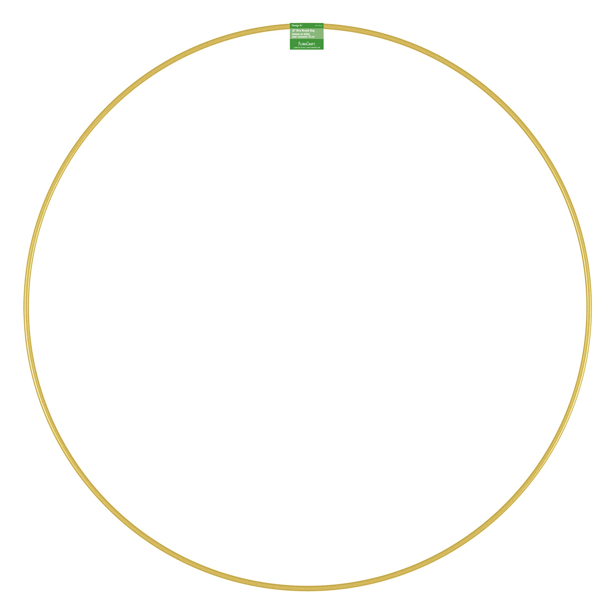 30 Inch Gold FloraCraft Wire Wreath Ring - DIY Floral Arrangement, Home Decor, Wedding & Holiday Decoration