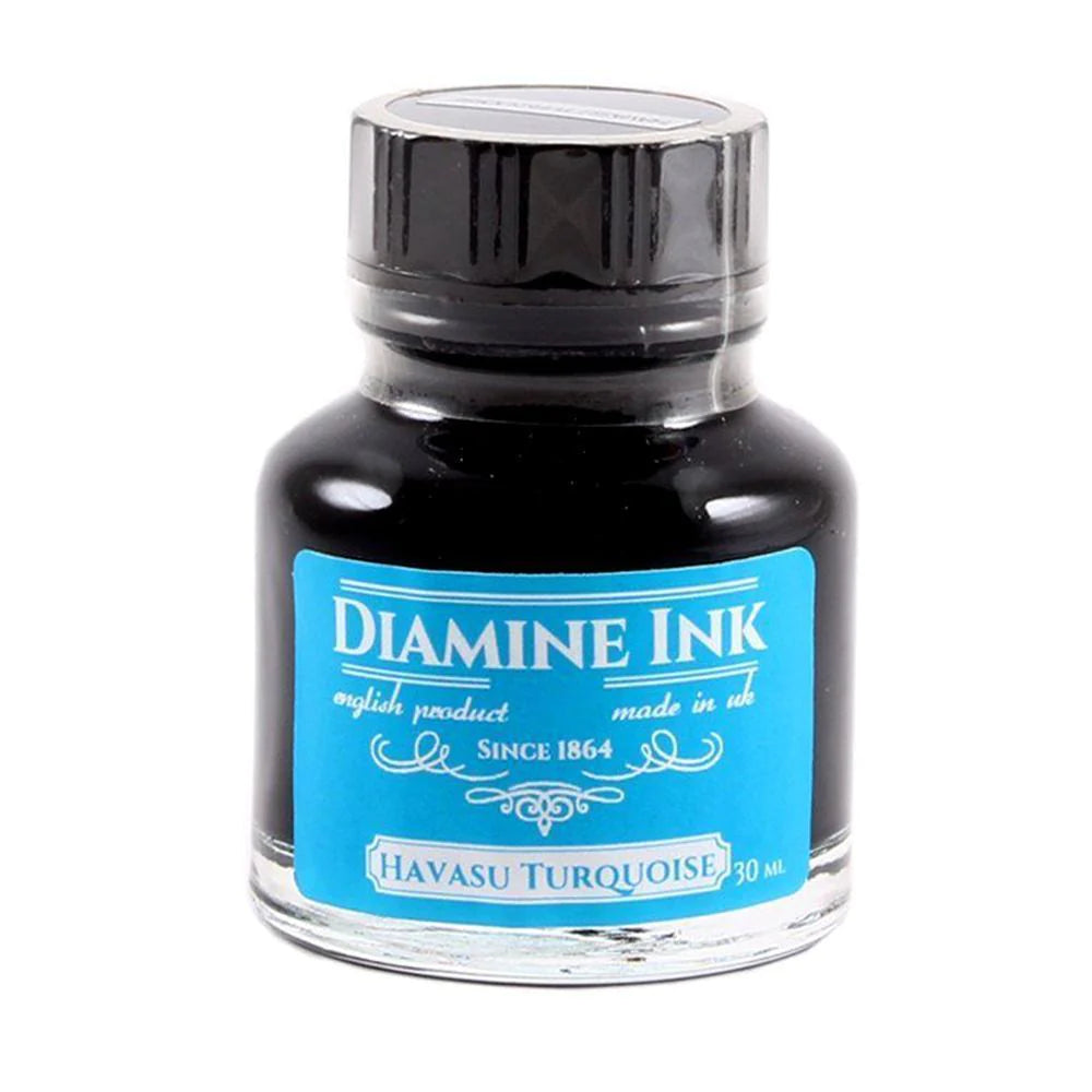 Diamine Havasu Turquoise Fountain Pen Ink - Vibrant Blue-Green Shade for Calligraphy, Journaling & Artistic Writing | Perfect for Dip Pens, Fountain Pens & Creative Projects