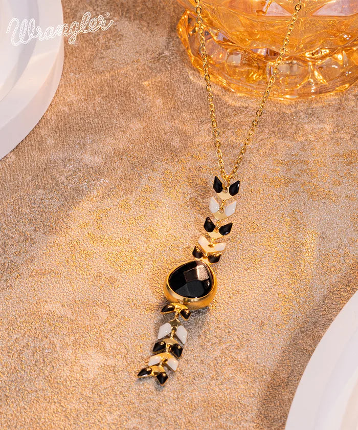 Wrangler Demeter’s Tear Onyx Necklace for Women - Elegant Black Gemstone Pendant Jewelry Gift for Birthday, Anniversary & Special Occasions | Perfect for Everyday Wear, Date Nights & Formal Events