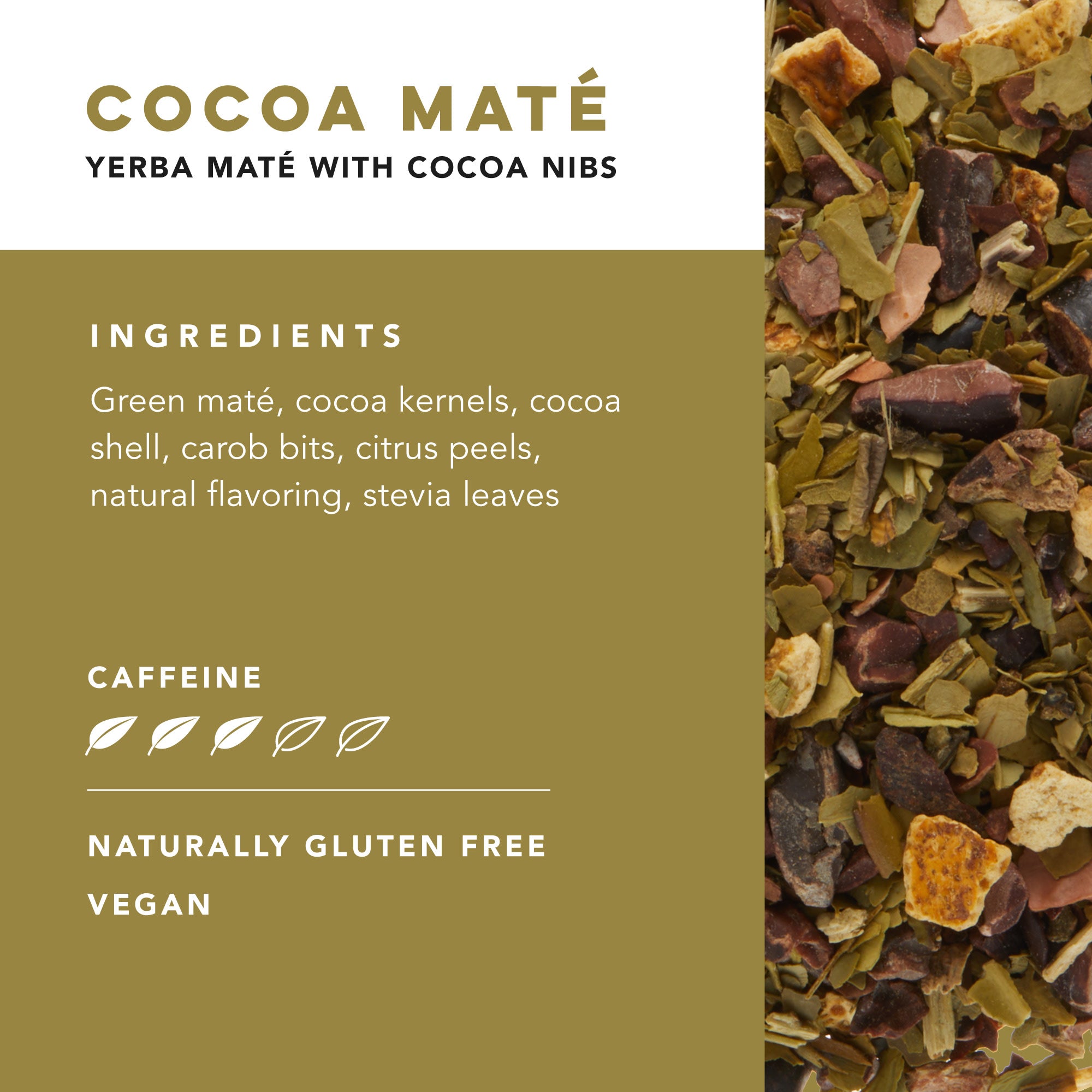 Premium Organic Cocoa Mate Yerba Maté Tea - 15 Natural Energy Tea Bags for Focus & Wellness - Perfect for Workouts, Study Sessions & Morning Boost