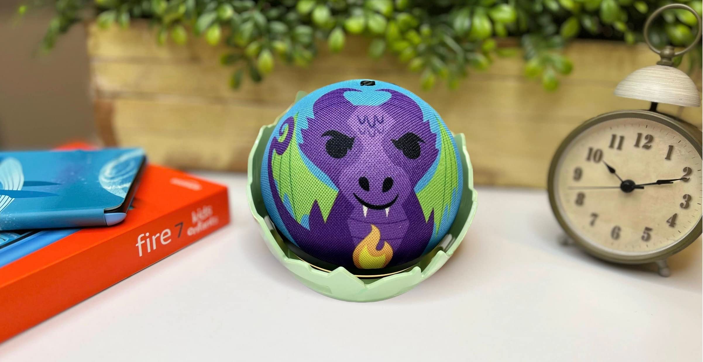 Dragon Egg Stand Holder for Echo Dot 5th Generation - Kids Room Decor, Smart Speaker Accessory for Bedroom, Nursery & Playroom