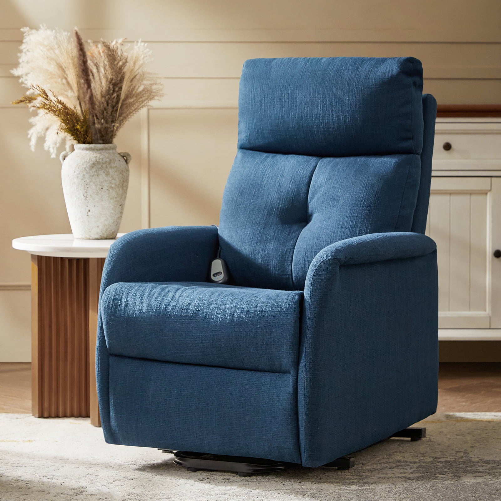 Serena Power Recliner Chair with Massage & Heat - Electric Lift Recliner Sofa for Living Room, Elderly & Home Theater Comfort (Brown) - Perfect for Relaxation, Movie Nights & Pain Relief