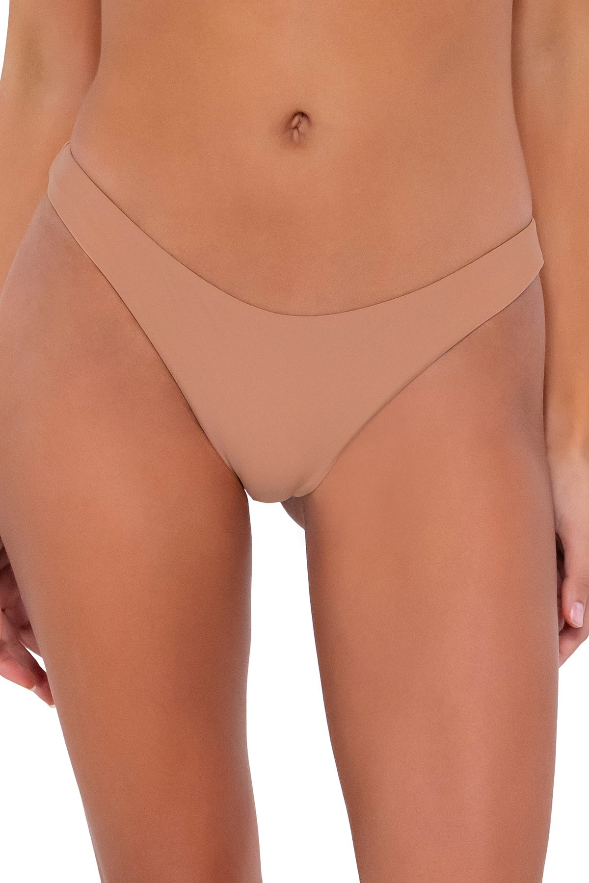 B Swim Amaretto Havana Bikini Bottom - High Waisted Swimwear for Women, Sexy Brazilian Bikini Panties for Beach & Pool Party