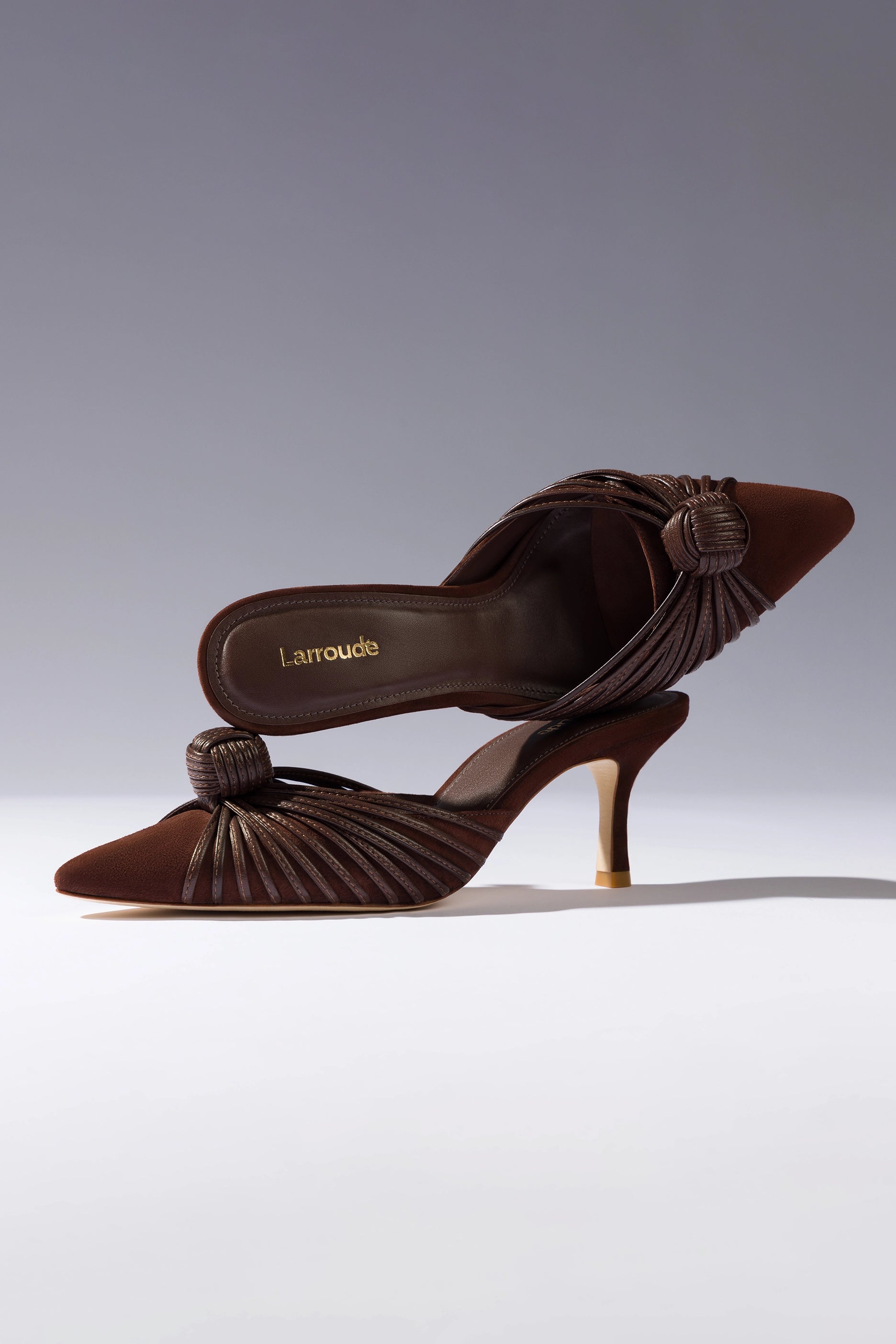 Mini Valerie Pump In Brown Suede - Women's Classic Pointed Toe Low Heel Shoes for Office, Party & Wedding | Comfortable & Stylish Suede Pumps