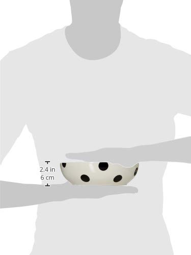 Kate Spade New York Deco Dot Pasta Bowl - White Ceramic Serving Bowl for Pasta, Salad & Soup | Elegant Dinnerware for Home Dining & Entertaining