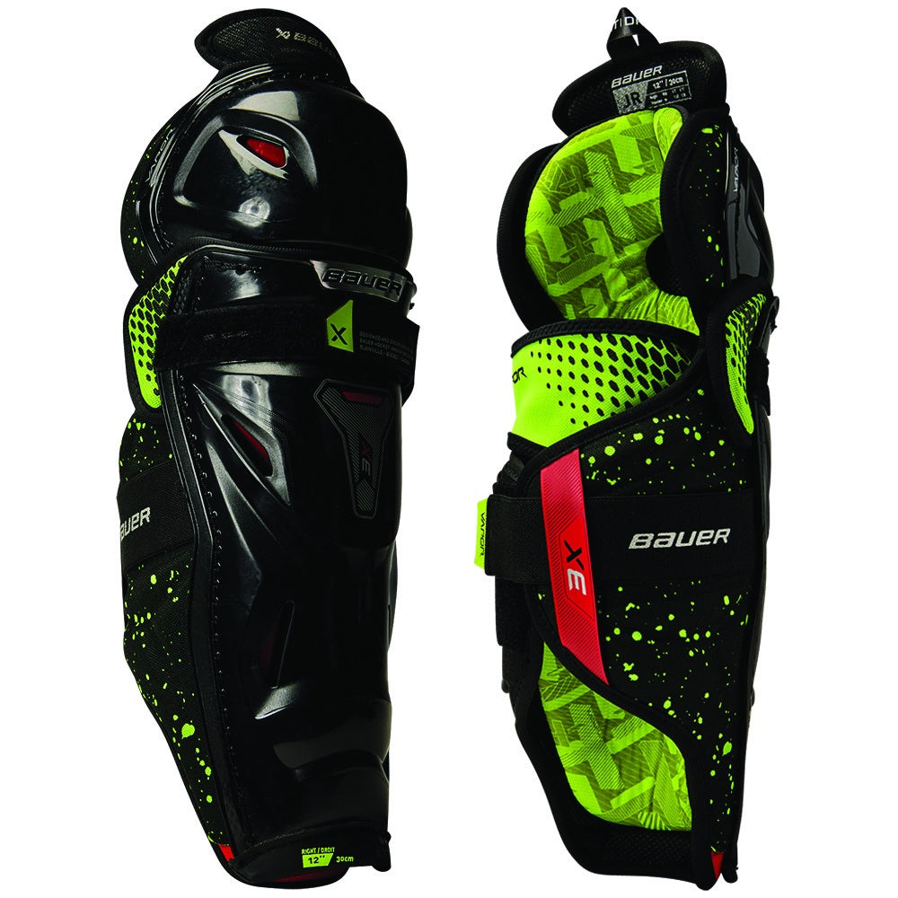 Bauer Vapor 3X Junior Ice Hockey Shin Guards - Youth Protective Gear for Hockey Players - Perfect for Ice Skating, Training & Games