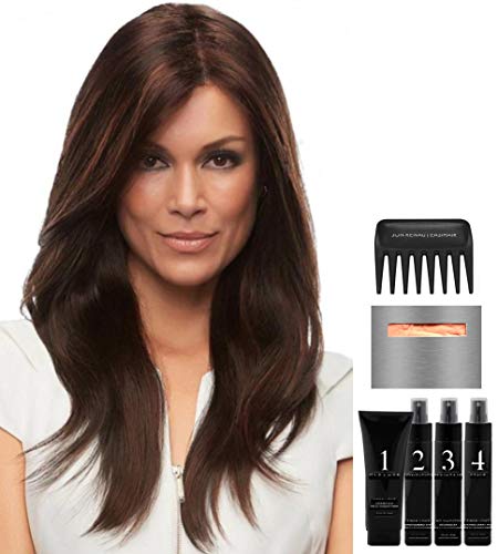 Jon Renau Zara Petite Wig Bundle - 8pc Set with Christy's Wigs Q&A Booklet, Travel Size Wig Shampoo, Conditioner, Flexible Spray, HD Smooth, Wide Tooth Comb & Wig Cap (Color 14/26) - Perfect for Travel, Cosplay, Hair Loss Solutions & Everyday Styling