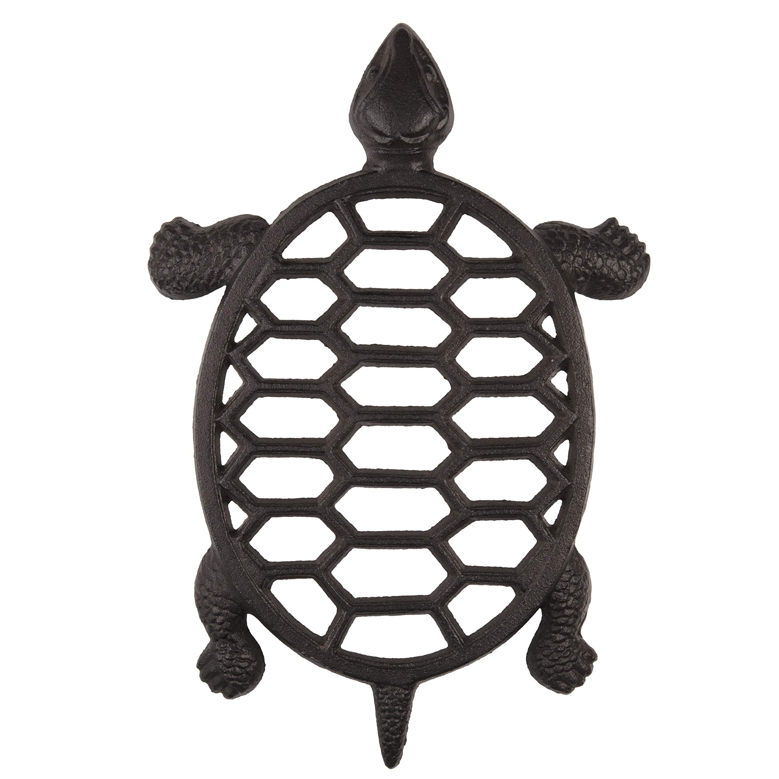 Cast Iron Trivet for Hot Pots & Pans - Sea Turtle Design for Kitchen & Dining