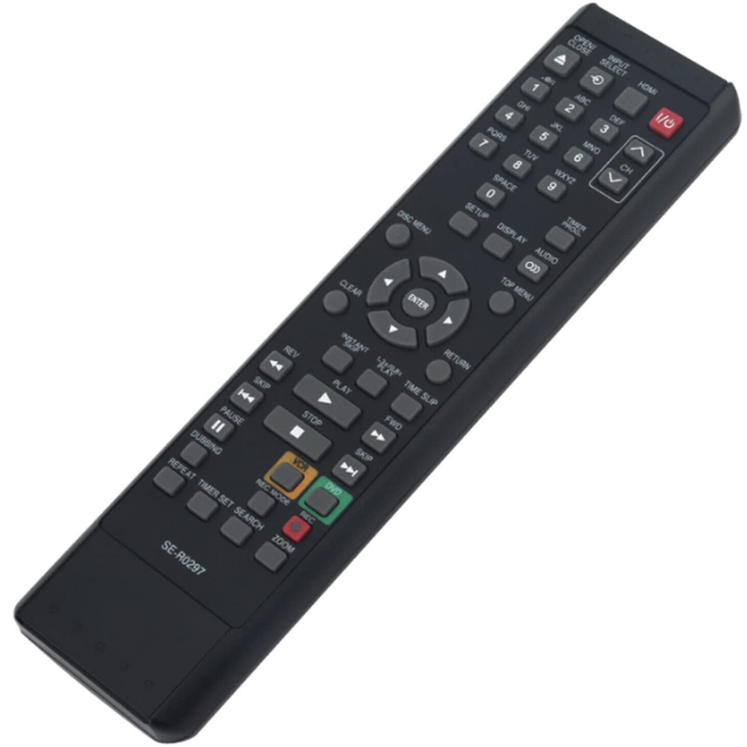 Original Remote Control Replacement for Toshiba DVD Recorder CVR Combo D-VR7/DVR7/D-VR7KC/DVR7KC/D-VR7KC2/DVR7KC2 - Compatible with SE-R0297 - Perfect for Home Entertainment & Media Playback