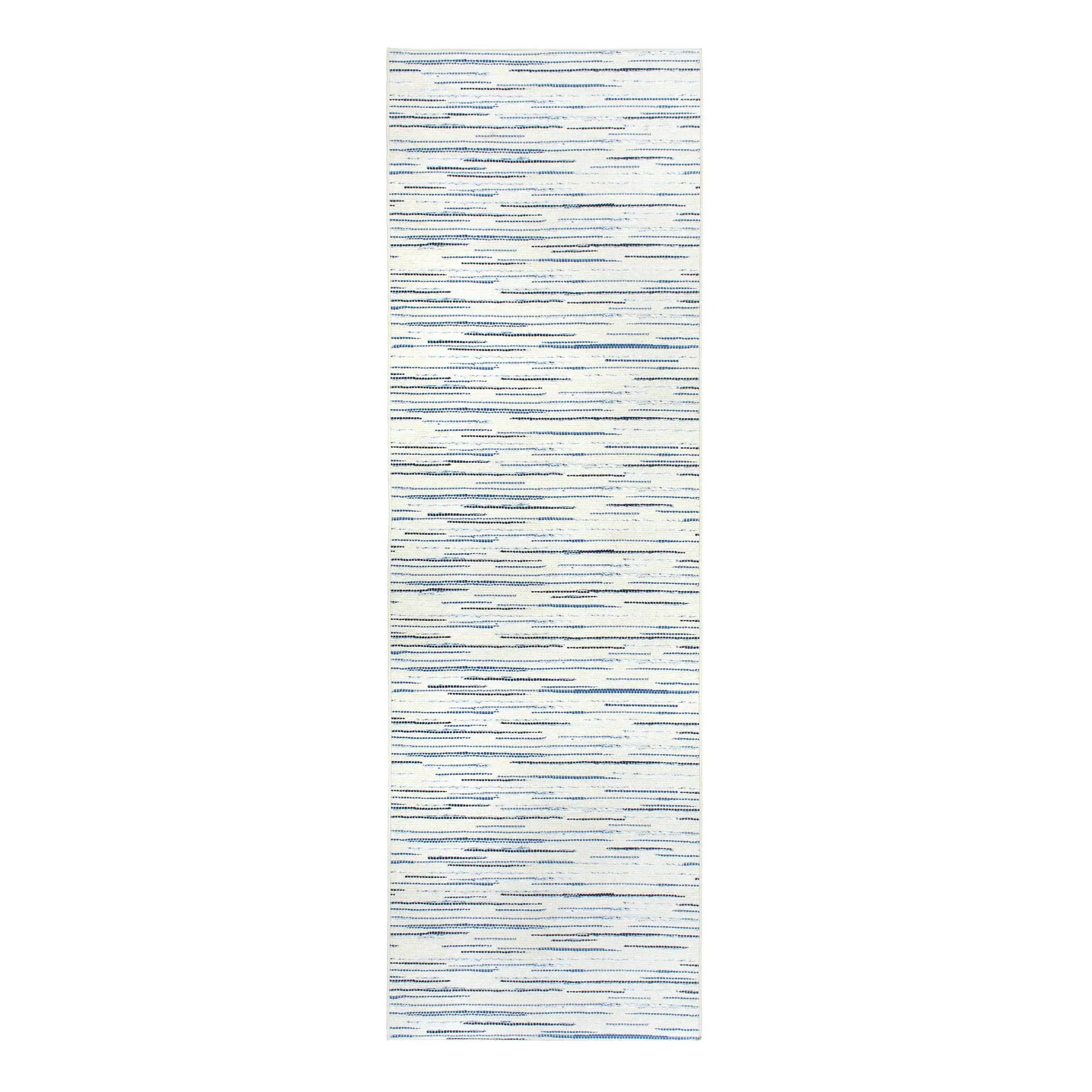 Elwood Blue Machine Washable Rug - Soft & Durable Indoor/Outdoor Carpet for Living Room, Bedroom, Patio - Easy Clean Low Pile Area Rug