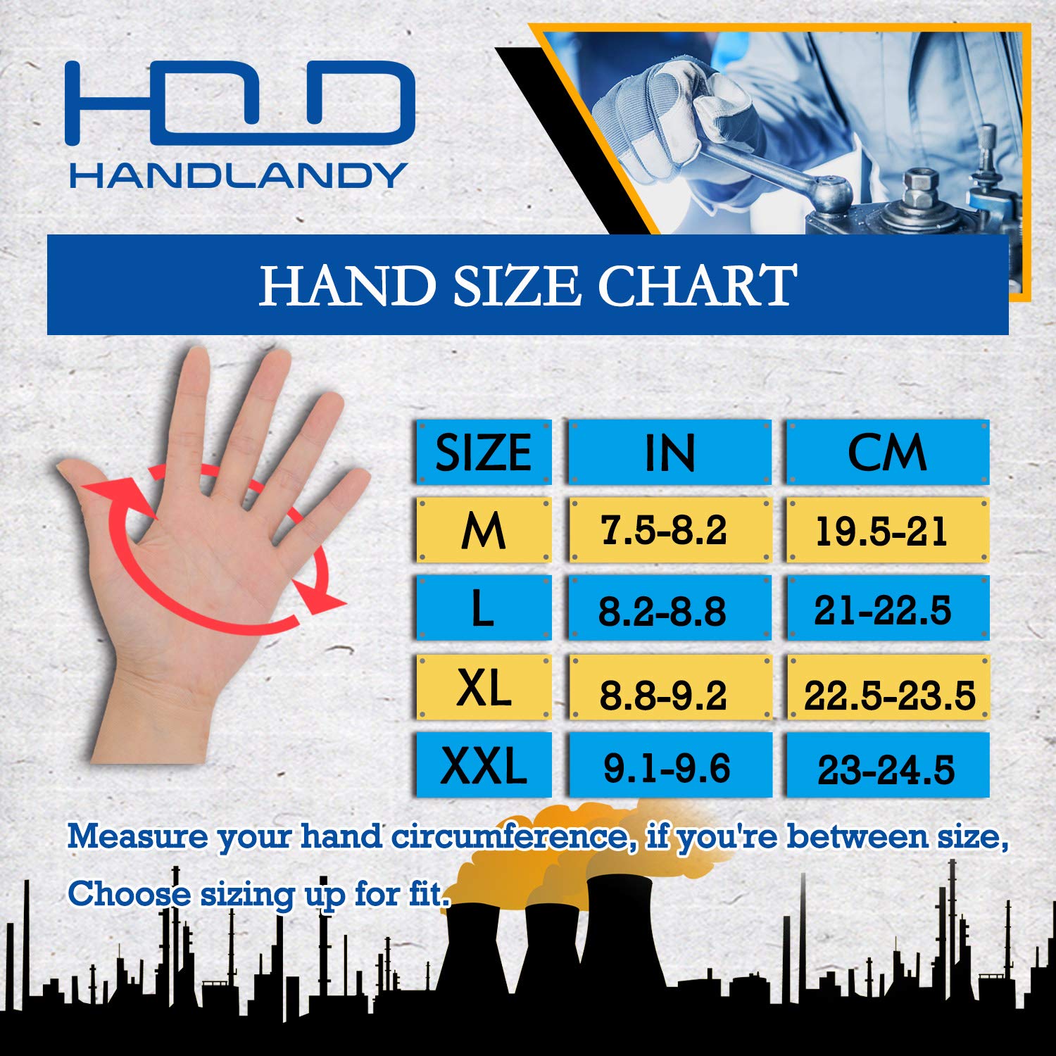 Handlandy Touchscreen Work Gloves for Men & Women - Mechanic & Yard Work