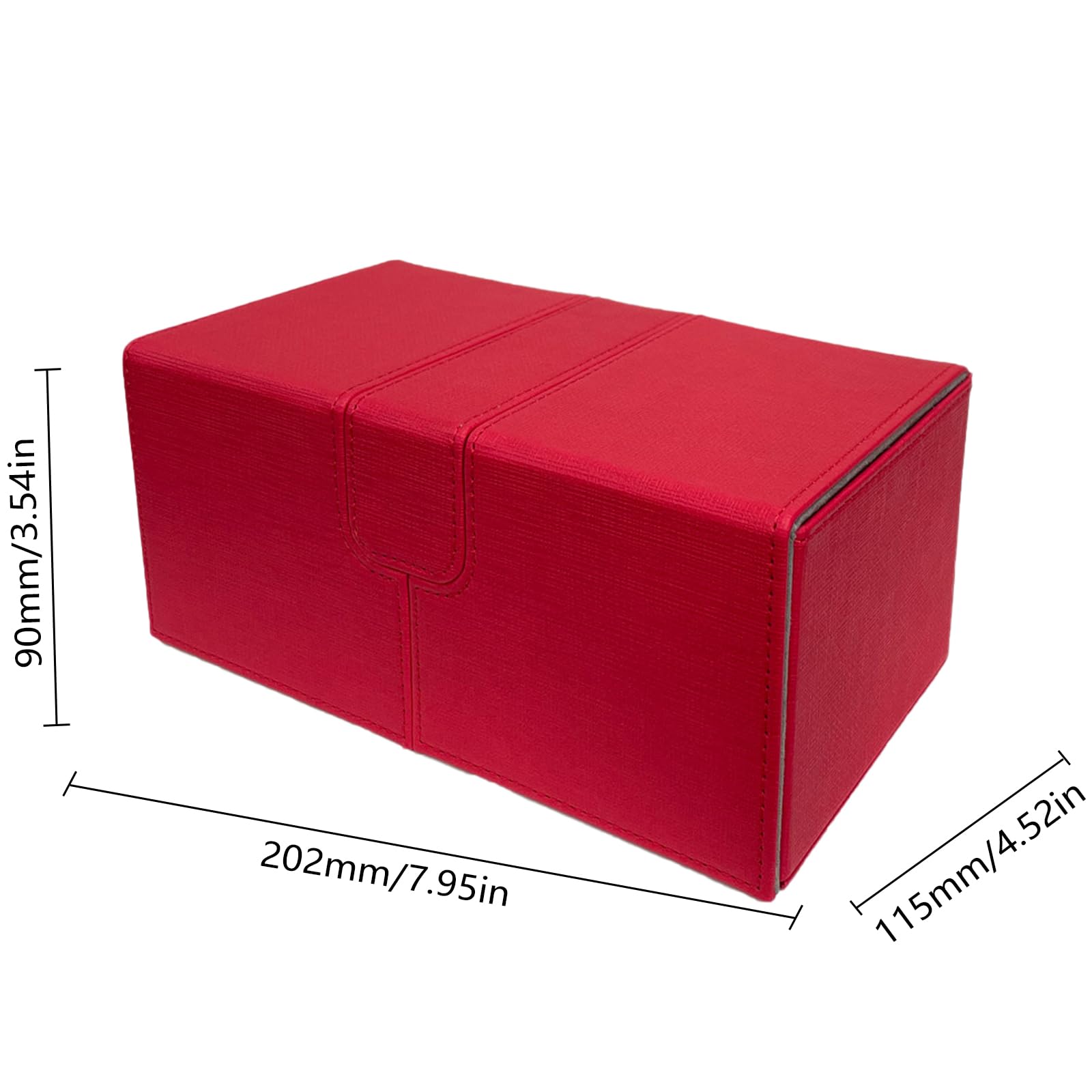 Premium PU Leather Playing Card Storage Box - Durable Deck Holder for Poker, MTG, Yu-Gi-Oh & Collectible Cards | Portable Card Case for Travel, Game Nights & Organized Storage