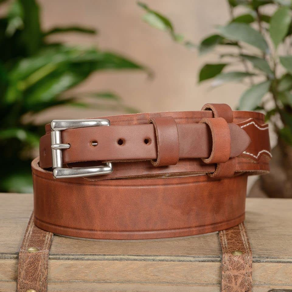 Premium Bullhide Leather Belt for Men - 1.75