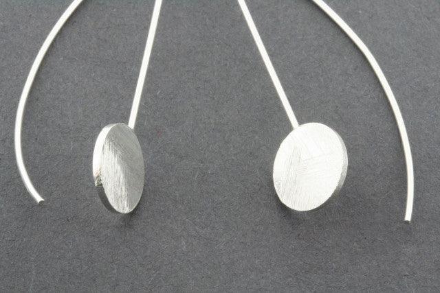 Long Drop Scratched Disc Earrings - Trendy Boho Dangle Earrings for Women - Perfect for Parties, Weddings & Everyday Wear