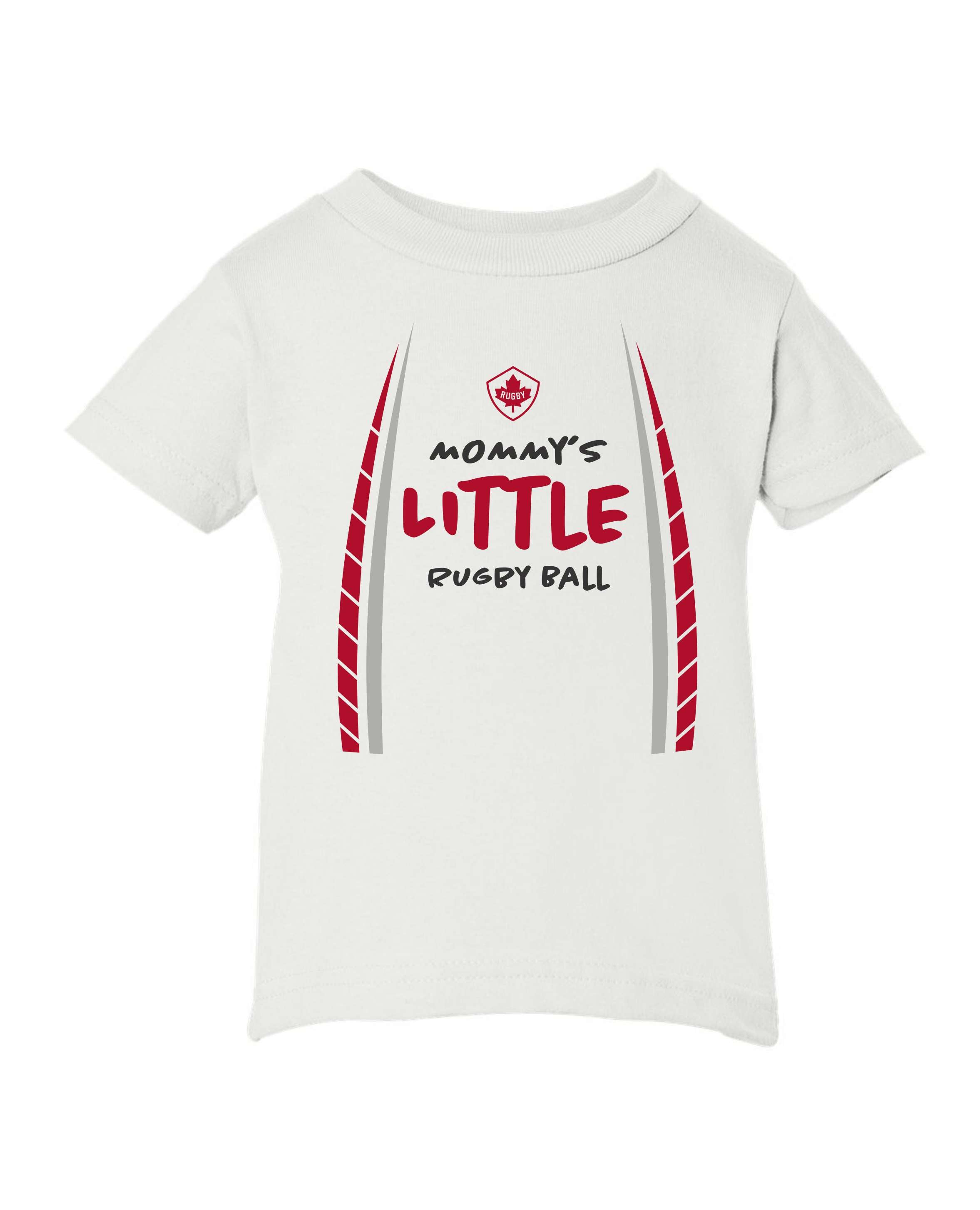 Mommy's Little Rugby Ball Infant T-Shirt - Cute Baby Onesie for Boys & Girls - Perfect for Playtime, Sports & Family Outings