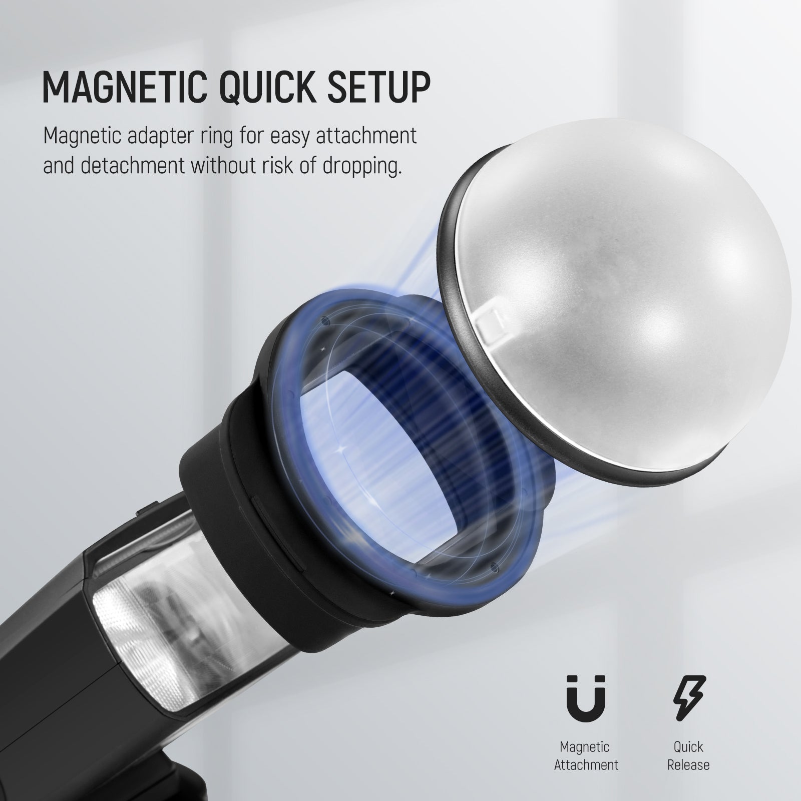 NEEWER SFR2 Silicone Square Flash Head Adapter Ring - Compatible with Speedlights & Studio Strokes - Perfect for Photography, Videography & Creative Lighting Setups