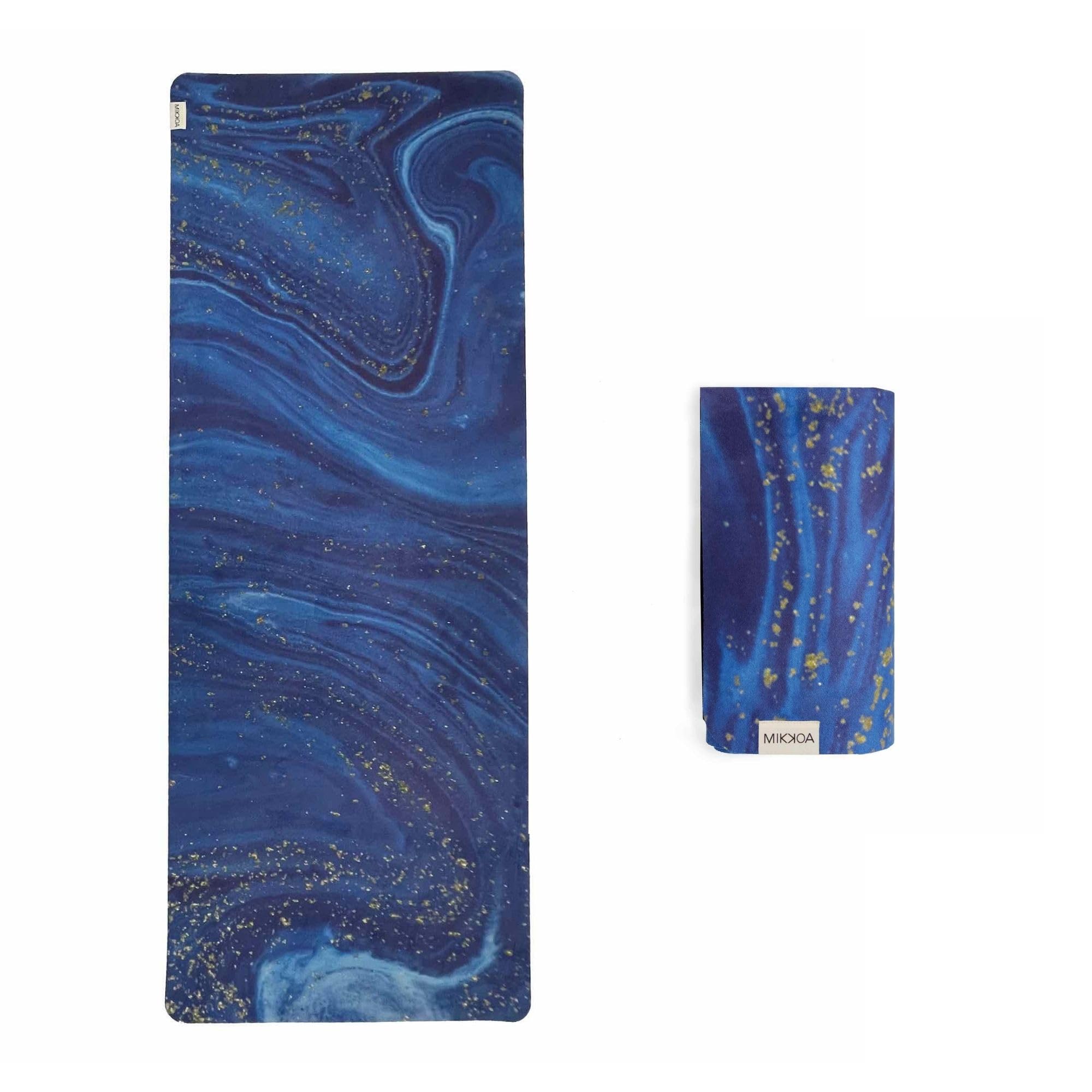 Eco-Friendly Travel Yoga Mat 1.5mm - Foldable & Lightweight Exercise Mat for Yoga, Pilates, Gym, Backpacking & Outdoor Activities | Machine Washable | Perfect for Travel, Yoga Retreats & Home Workouts