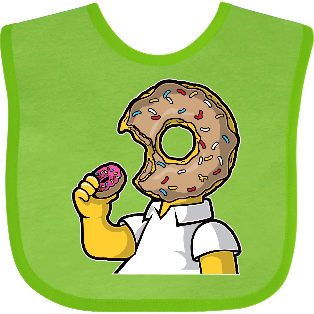 Inktastic I Like Donuts Baby Bib - Cute & Soft Cotton Drool Bib for Newborns & Toddlers - Perfect for Feeding, Teething & Messy Playtime