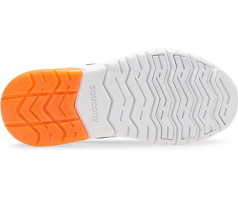Saucony Blue & Orange Flash Glow A/C Kids Running Shoes - Lightweight Breathable Sneakers for Boys & Girls - Perfect for School, Sports & Outdoor Activities
