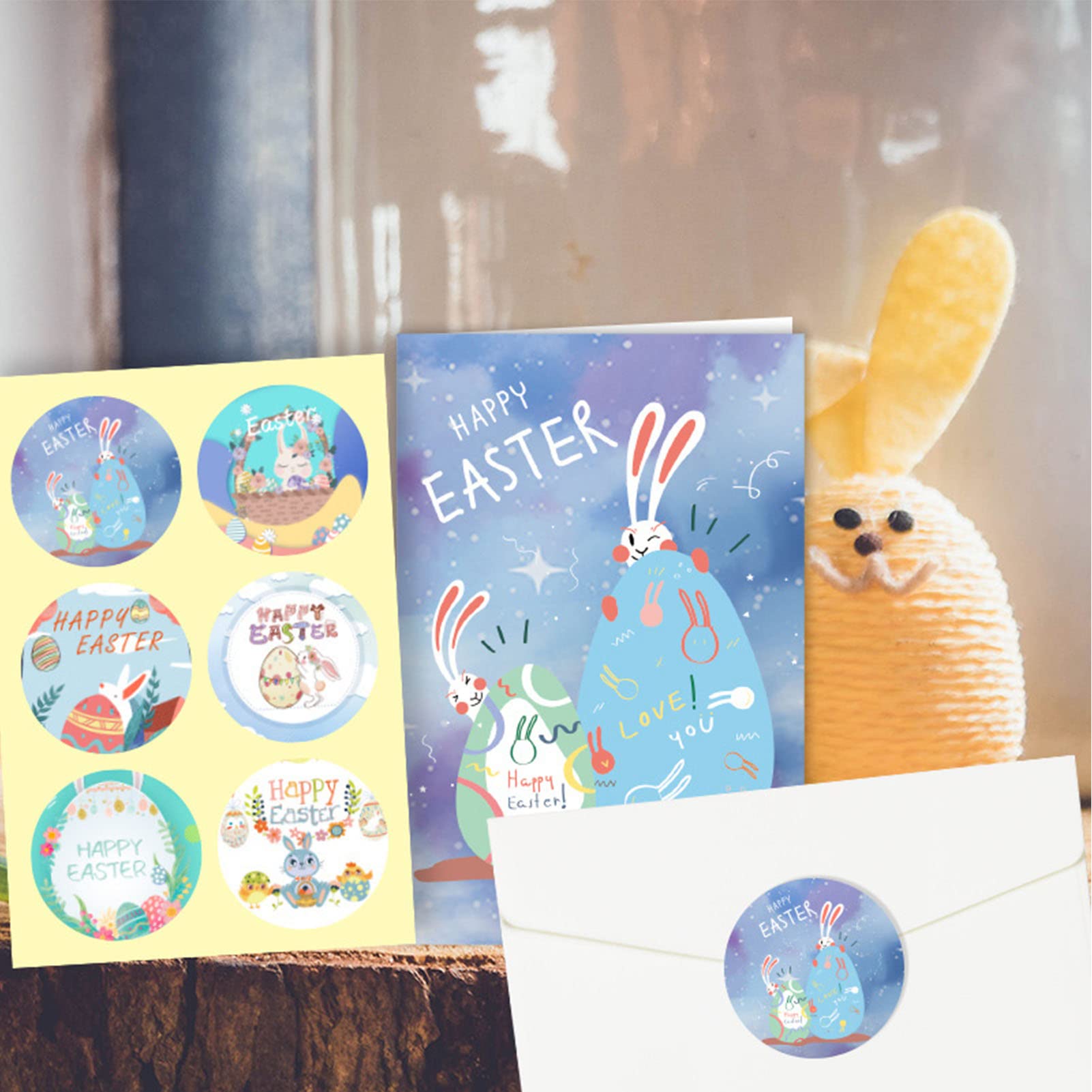 72 Pack Easter Greeting Cards with Envelopes & Bunny Egg Stickers - Bulk Easter Card Set for Kids, Family & Friends - Perfect for Easter Celebrations, Spring Parties & Classroom Activities (Multicolor)