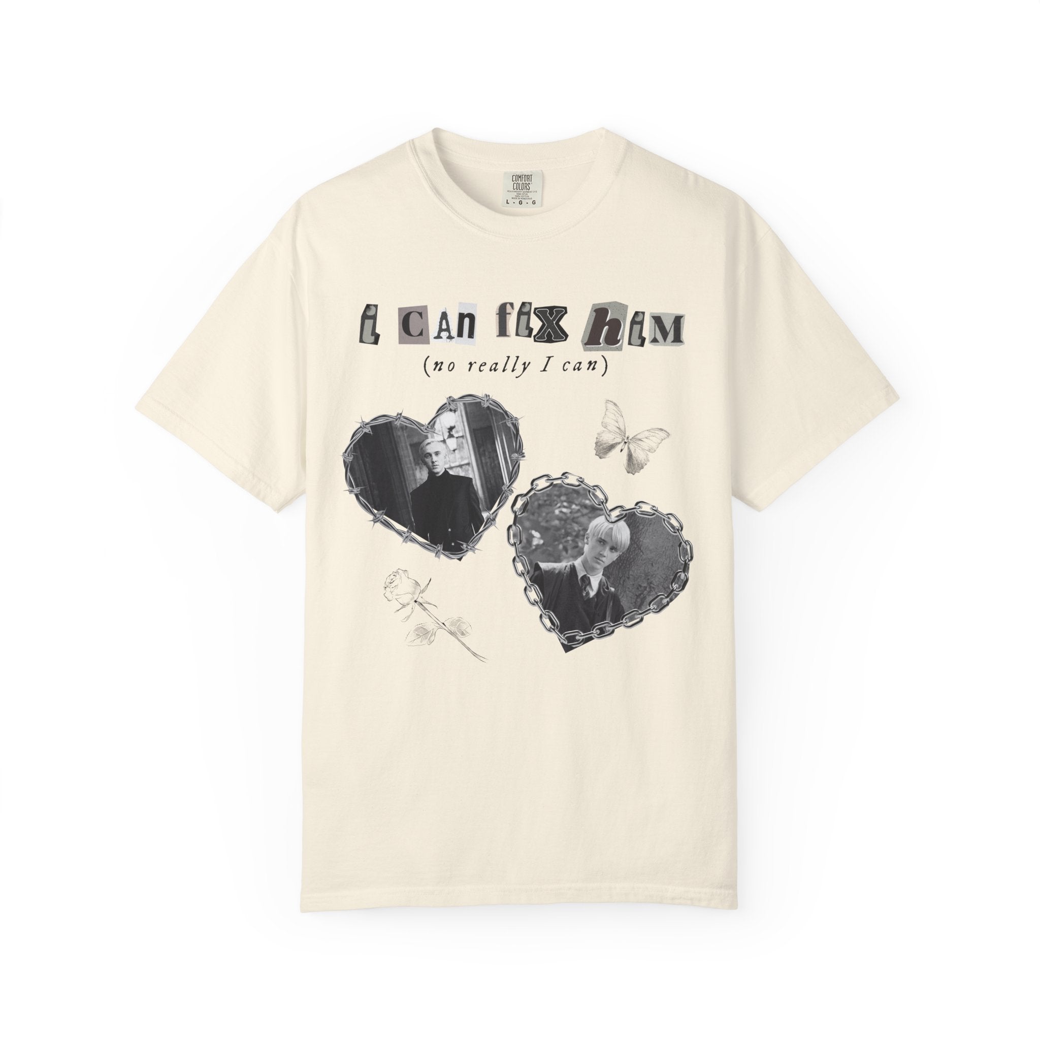 I Can Fix Malfoy T-Shirt | Harry Potter Inspired Graphic Tee | Draco Malfoy Fan Shirt | Perfect for Cosplay, Conventions & Potterhead Gifts