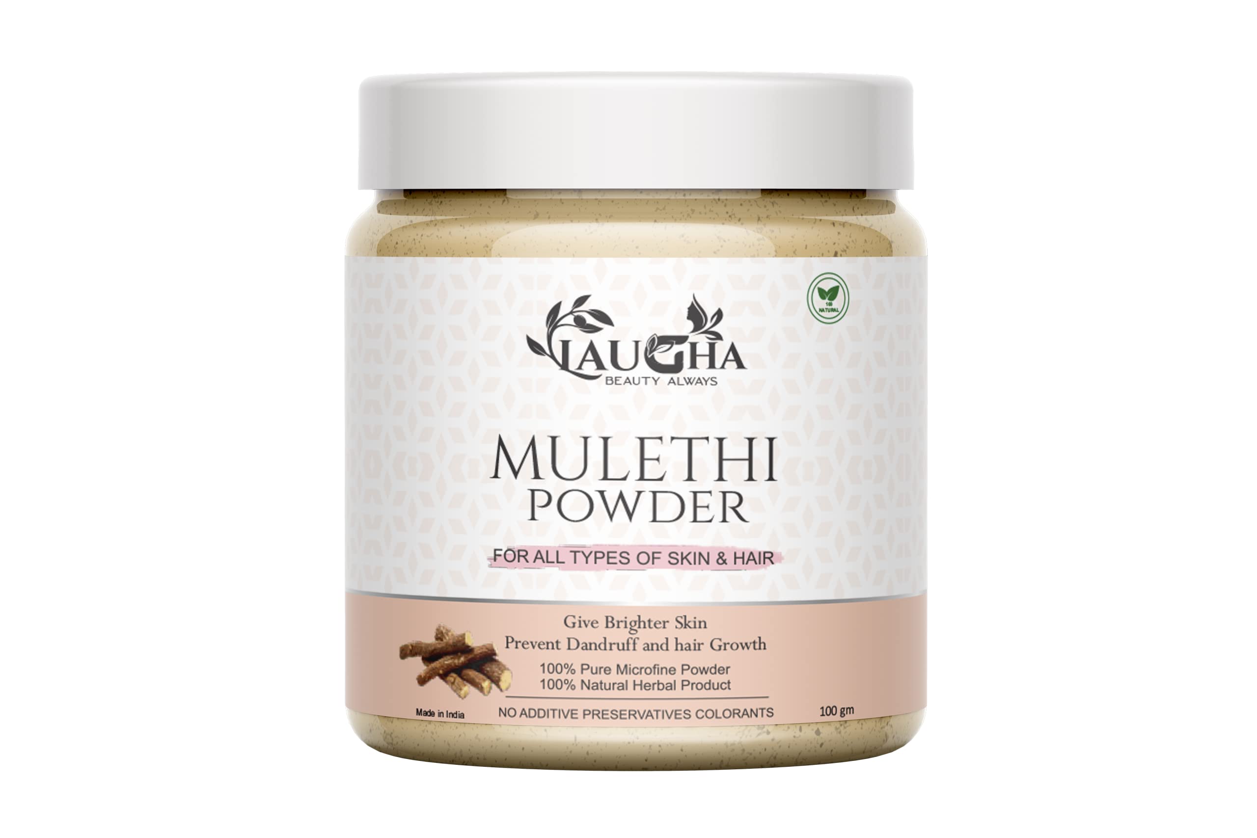 Pure & Natural MULETHI Powder for Skin Care - Brightening, Anti-Aging, Blackhead & Acne Treatment, Deep Cleansing Face Mask - 100g Jar | Perfect for Daily Skincare Routine & Spa Treatments