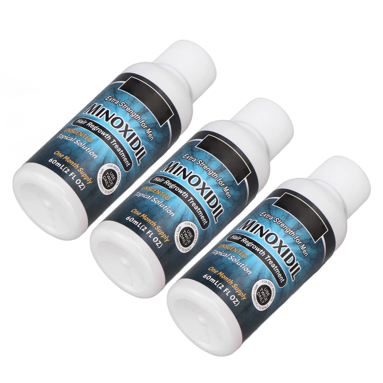 Men's Hair Growth Serum - 3 x 60ml Natural Hair Regrowth Treatment with Nourishing Formula for Thinning & Brittle Hair | Promotes Thicker, Healthier Hair | Daily Use for Hair Loss Prevention & Scalp Care