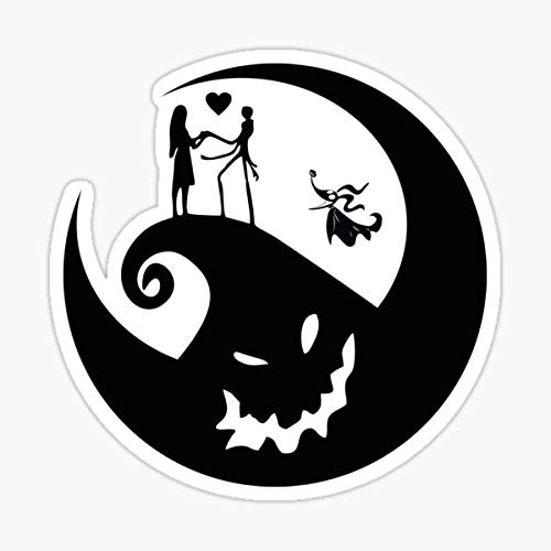 Jack Skellington Sticker - Decorative Vinyl Decal for Cars, Laptops, Walls & Windows - Perfect for Halloween Decor, Car Accessories & Personalizing Devices