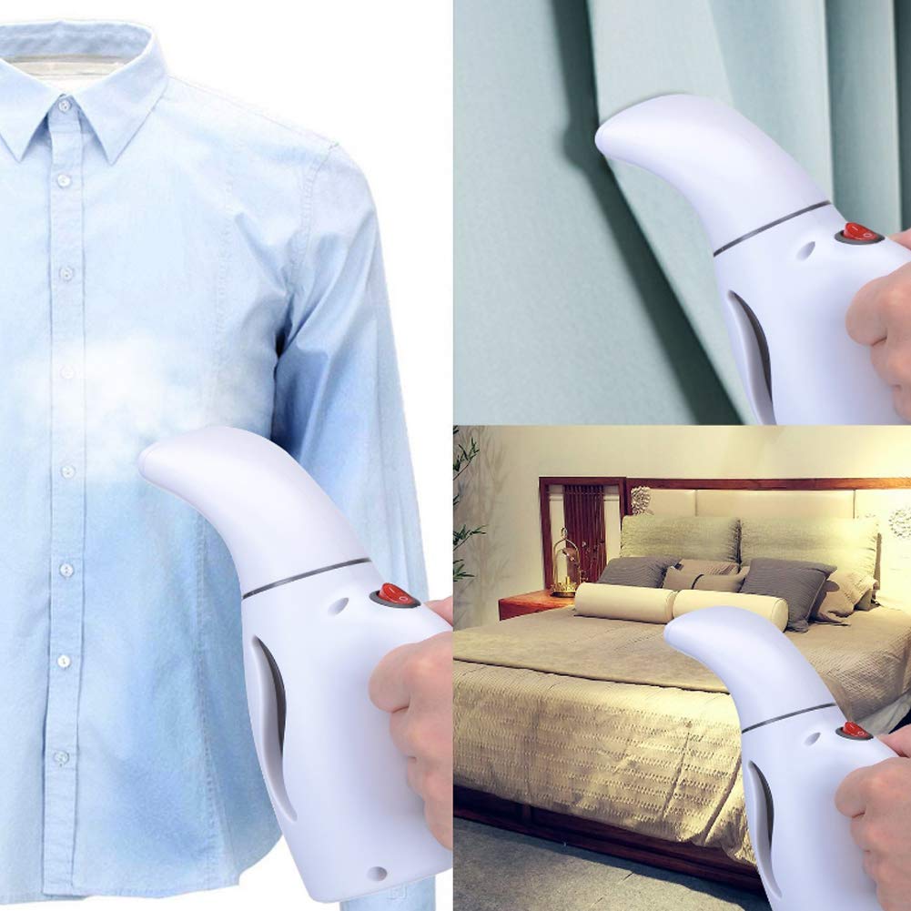 Portable Handheld Garment Steamer - 180ml Mini Steam Iron for Clothes, Suits & Dresses | Quick Wrinkle Remover for Home, Travel & Office Use | Lightweight Fabric Steamer for Hanging Clothes & Delicate Fabrics