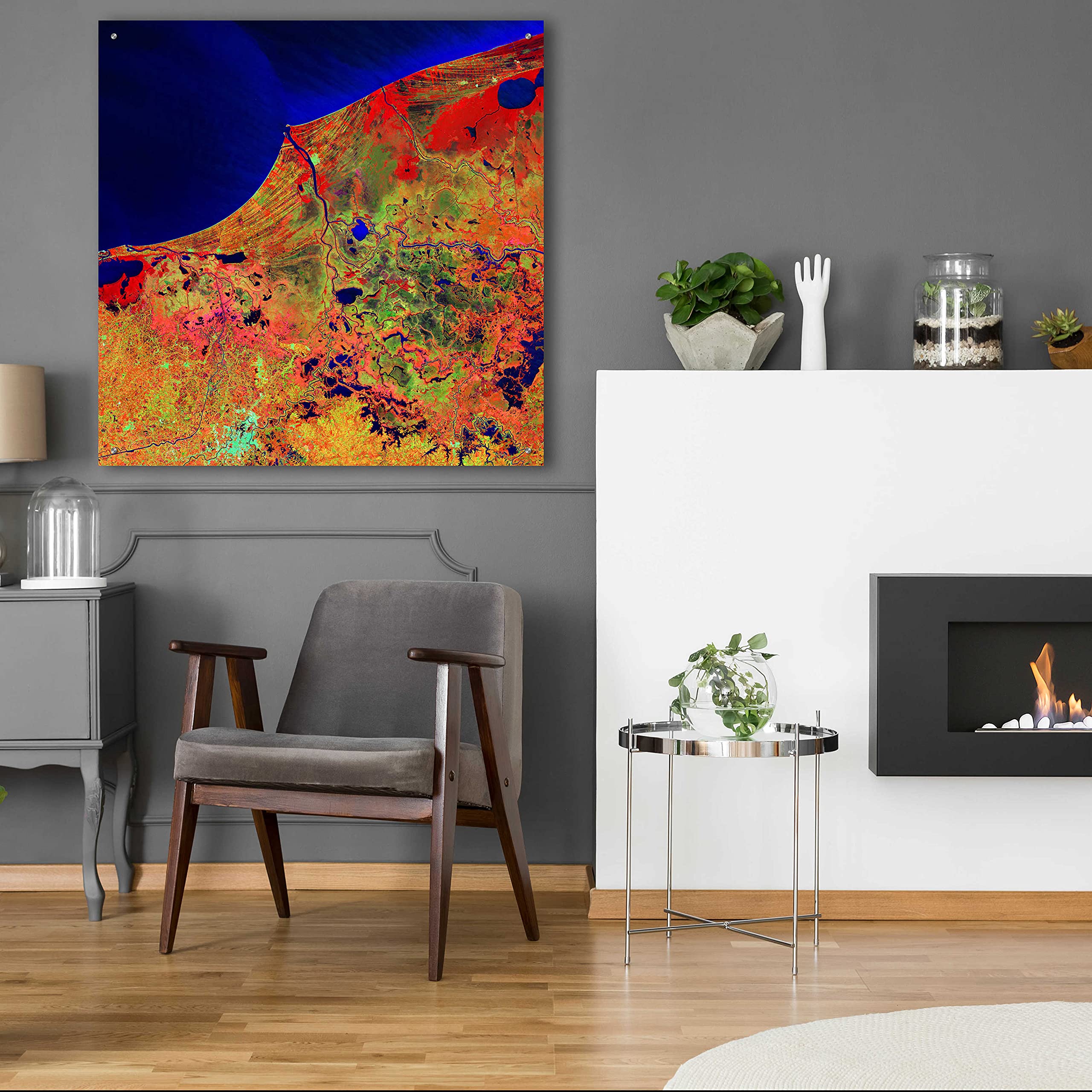 Epic Art 'Earth as Art: Mexico's Biosphere' - 36x36 Inch Acrylic Glass Wall Decor - Modern Home & Office Wall Art - Perfect for Living Room, Bedroom or Office Decoration