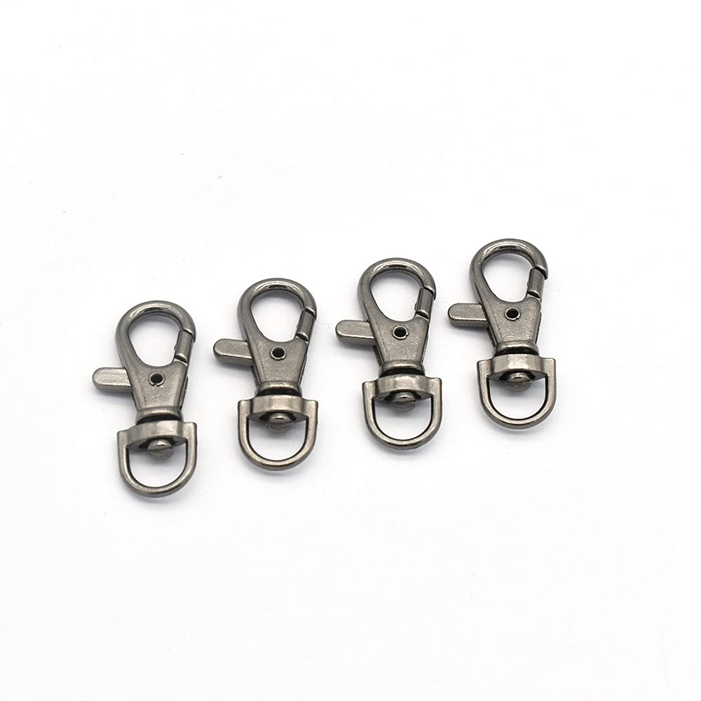 10PCS 10mm Gunmetal Lobster Clasp for Keys, Bags & DIY Crafts