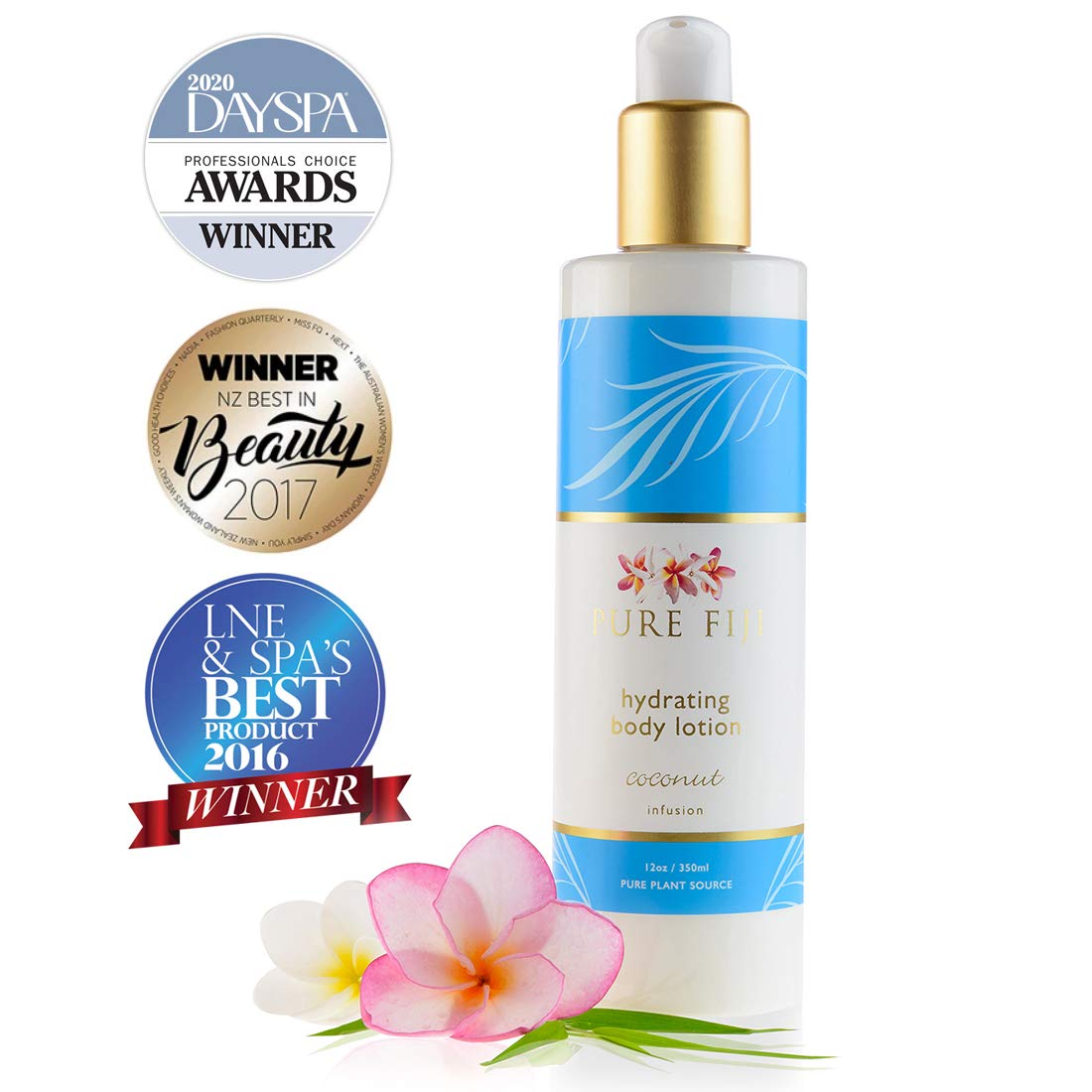 PURE FIJI Hydrating Body Lotion with Coconut Milk & Vitamin E - Organic Moisturizer for Dry Skin - Unisex Coconut Scented Lotion 12oz - Perfect for Daily Skincare & Post-Shower Hydration