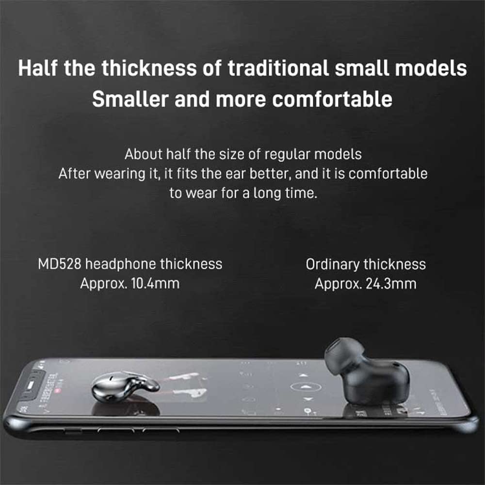 WANWEN Waterproof Wireless Bluetooth Earbuds, In-Ear Noise Cancelling Headphones with IPX7 Rating, Sweatproof Sleep Earphones for Gym, Running, Swimming & Travel (Black) - Perfect for Workouts, Commuting & Nighttime Use