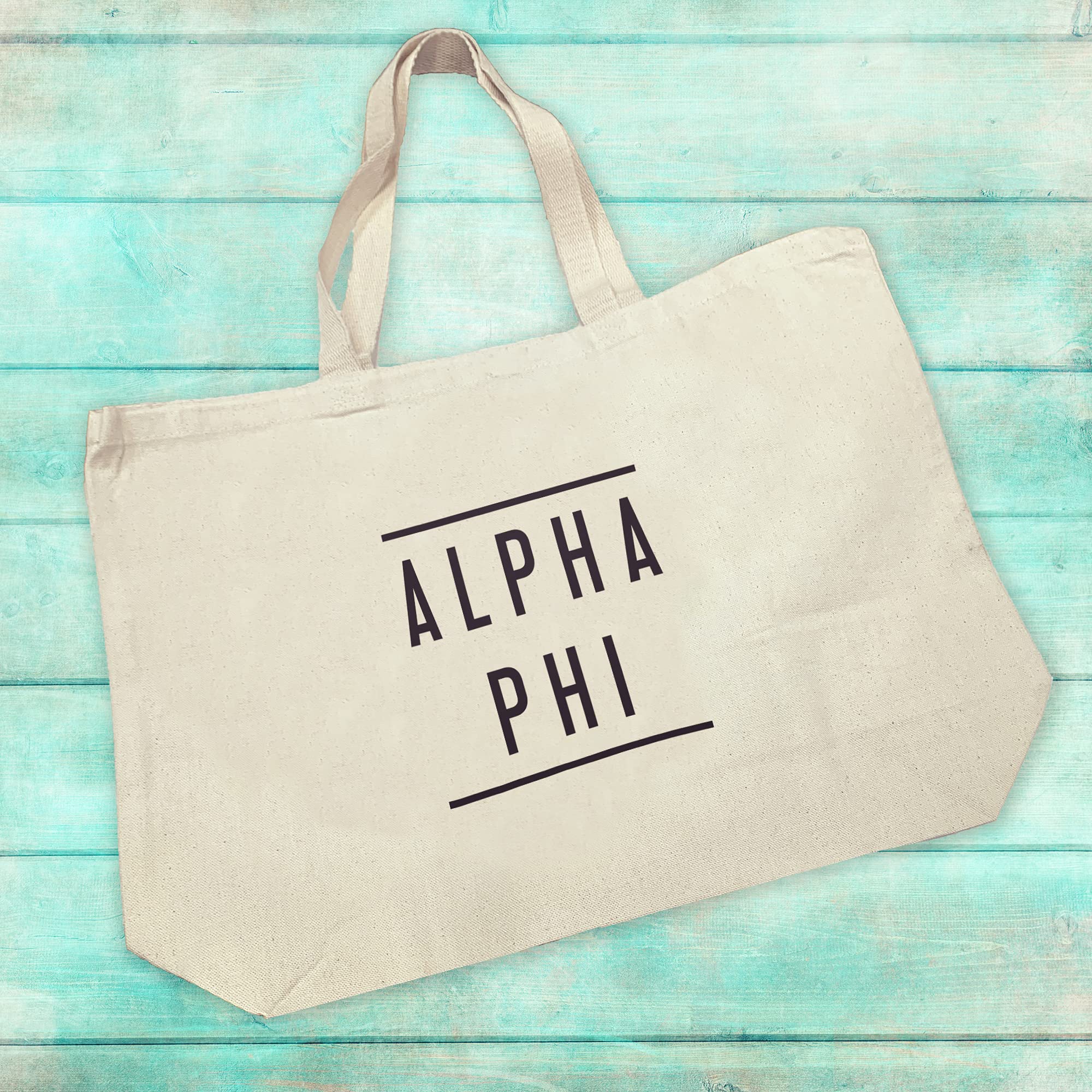 Sorority Tote Bags for Women - Large Canvas Tote with Classic Greek Letter Design - Perfect for College, Sisterhood Events & Everyday Use
