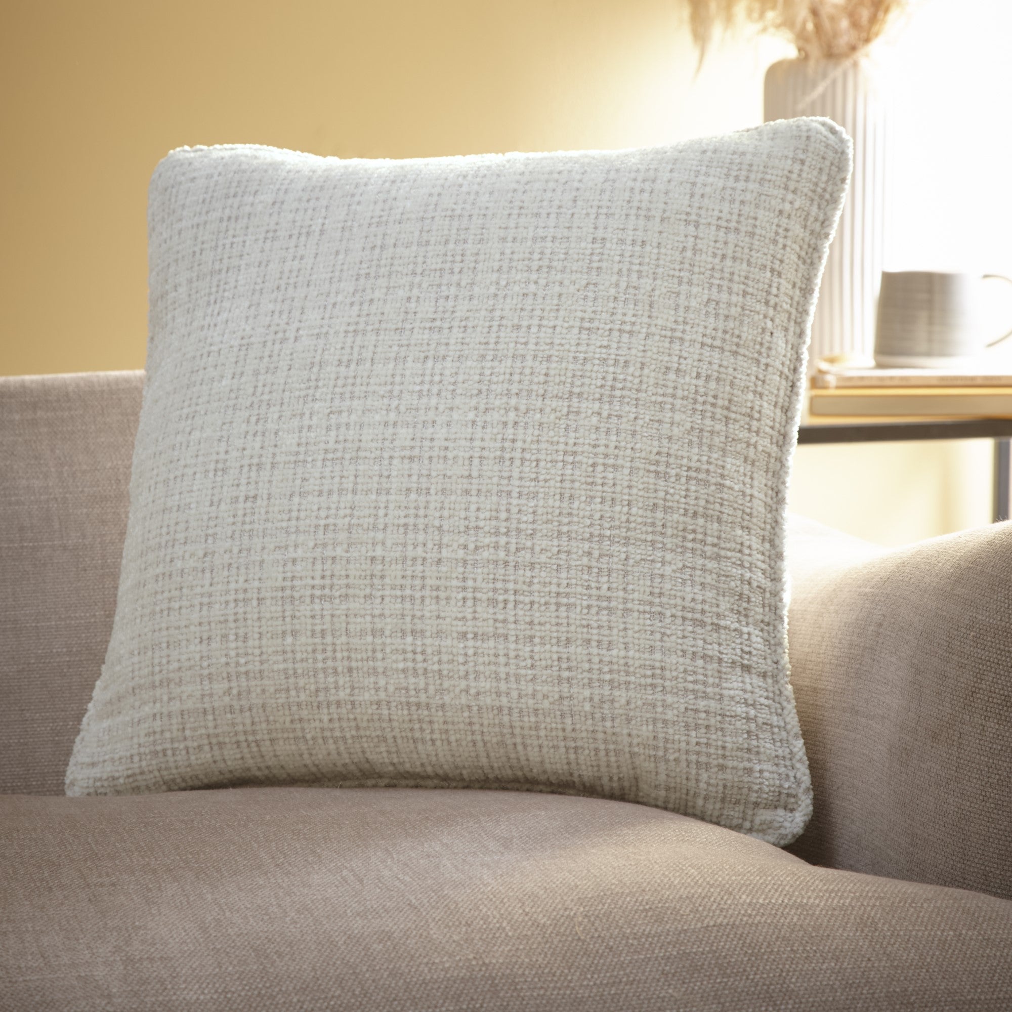 Appletree Loft Alba Cushion - Soft Ivory Throw Pillow for Sofa, Bed & Home Decor | Living Room, Bedroom & Nursery Accent Pillow