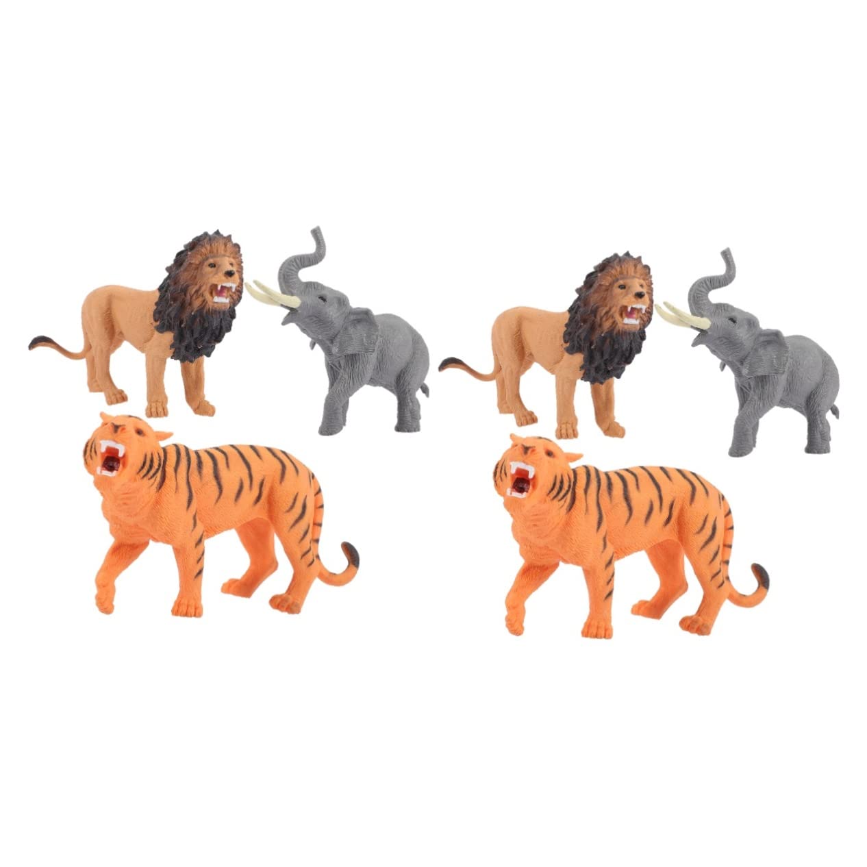 FAVOMOTO 6-Piece Jungle Animal Toy Set - Realistic Plastic Forest Animal Figures for Kids, Toddlers & School Projects - Perfect for Playtime, Learning & Desktop Decor
