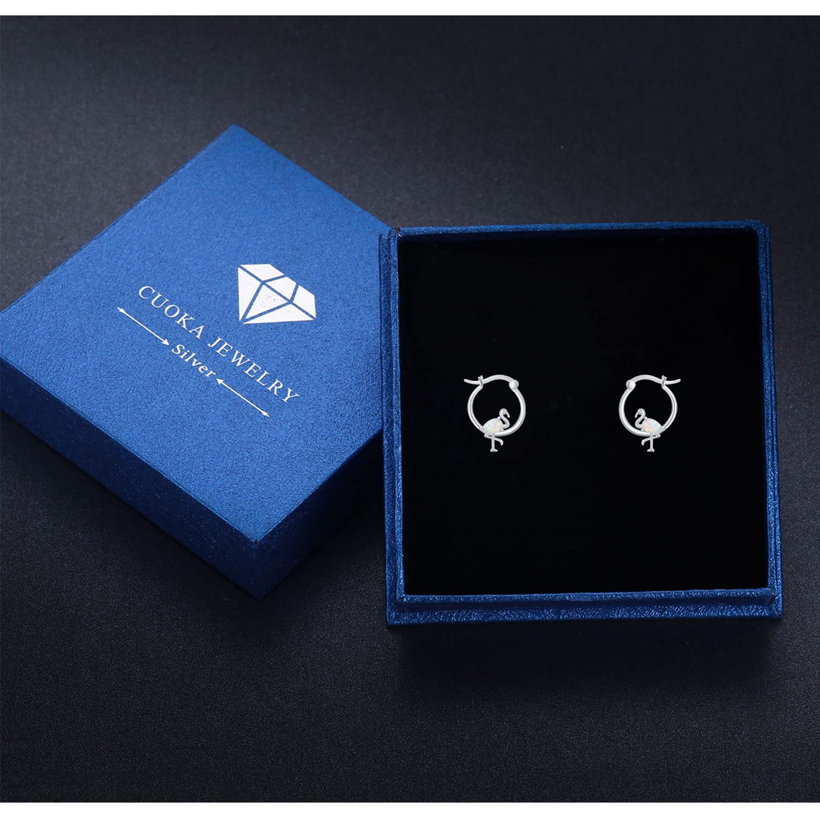 Cuoka 925 Sterling Silver Cute Animal Hoop Huggie Earrings - Hypoallergenic Animal Jewelry for Women & Girls - Perfect Birthday & Graduation Gifts - Ideal for Casual Wear, Parties & Special Occasions